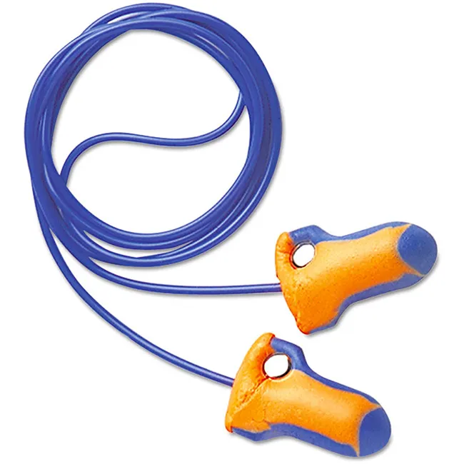 Howard Leight Honeywell Laser Trak Corded Detectable Ear Plugs (Pack of 100) — Orange